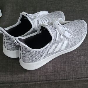 Adidas Cloudfoam Knit Sneakers in Gray and White
